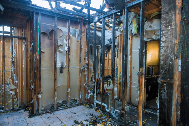 Professional Fire Damage Removal technician working in Bidwell, OH